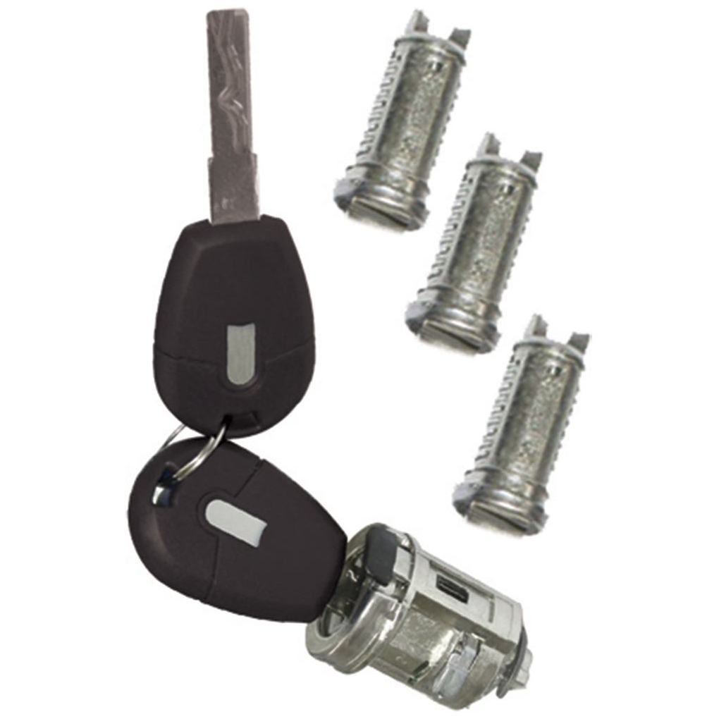Conjunto de Cilindros Com Chave - Perfil Snake Key - Ignição - Portas - Porta-Malas - Universal - 71031
