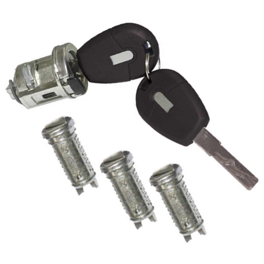 Conjunto de Cilindros Com Chave - Perfil Snake Key - Ignição - Portas - Porta-Malas - Universal - 71031