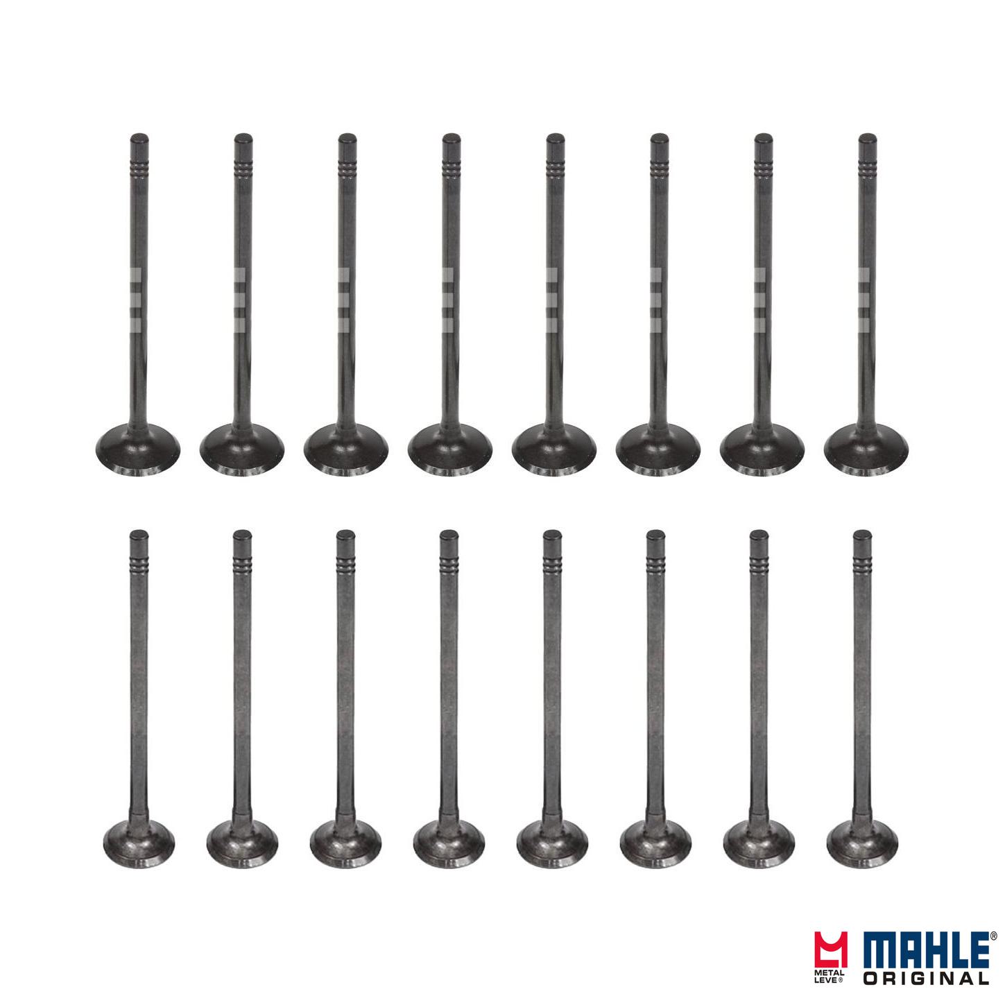 Kit com 8 Válvulas de Admissão e 8 Válvulas de Escape - Mahle Metal Leve - VA0181606 STD / VE0181607 STD