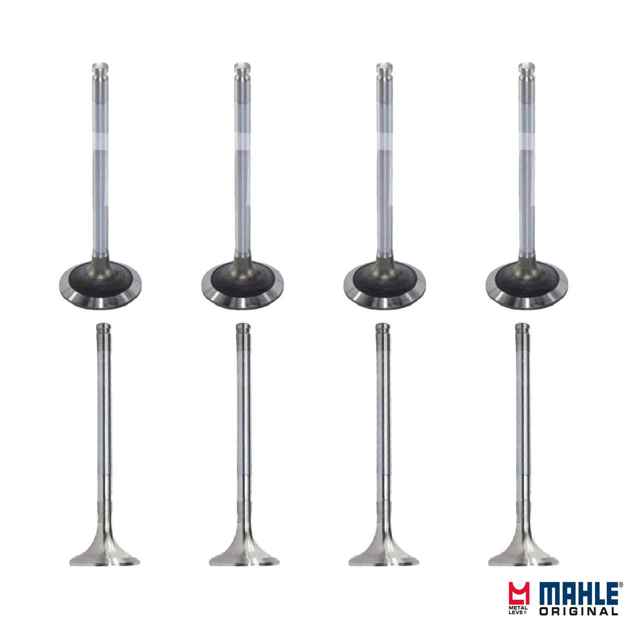 Kit com 4 Válvulas de Admissão e 4 Válvulas de Escape - Mahle Metal Leve - VA0010211 STD / VE0010212 STD