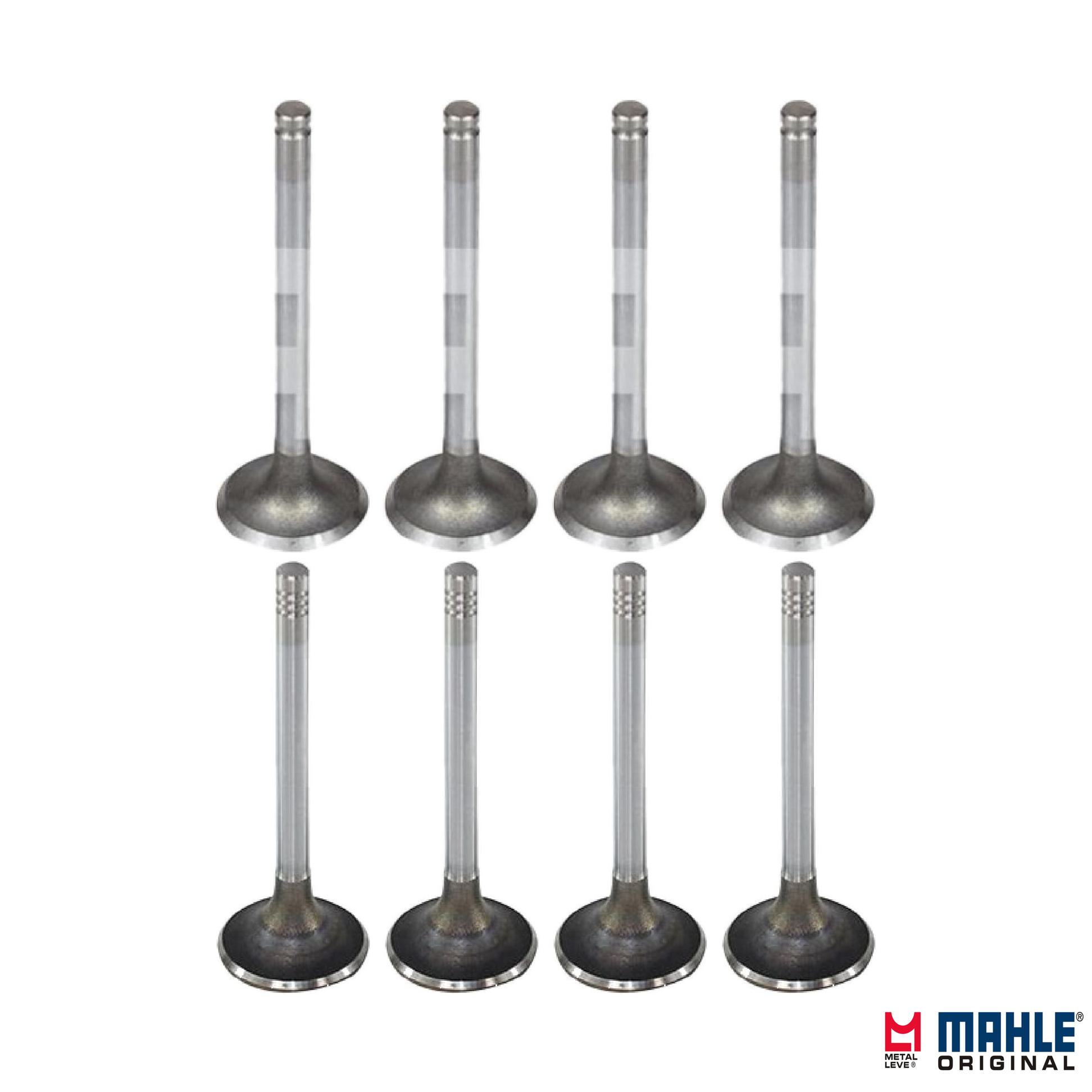 Kit com 4 Válvulas de Admissão e 4 Válvulas de Escape - Mahle Metal Leve - VA0250060 STD / VE0250167 STD