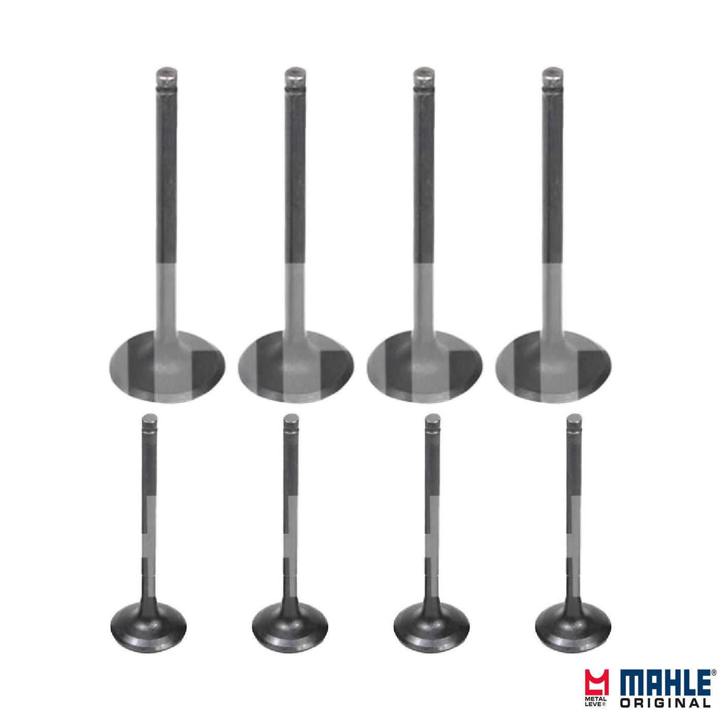 Kit com 4 Válvulas de Admissão e 4 Válvulas de Escape - Mahle Metal Leve - VA0181703 STD / VE0181704 STD