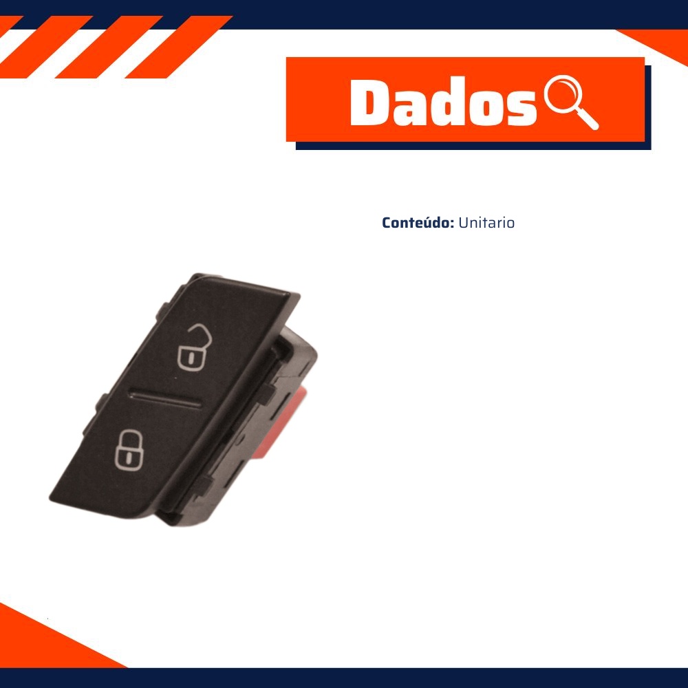 Tecla da Trava Elétrica para Volkswagen FOX - Universal Automotive - 90667