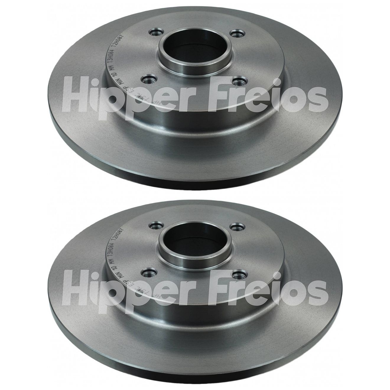 Par Disco Freio Traseiro - Hipper Freios - HF 751C-KT