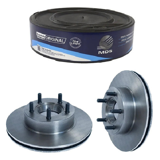 Par Disco de Freio Dianteiro Ventilado - MDS - D33F