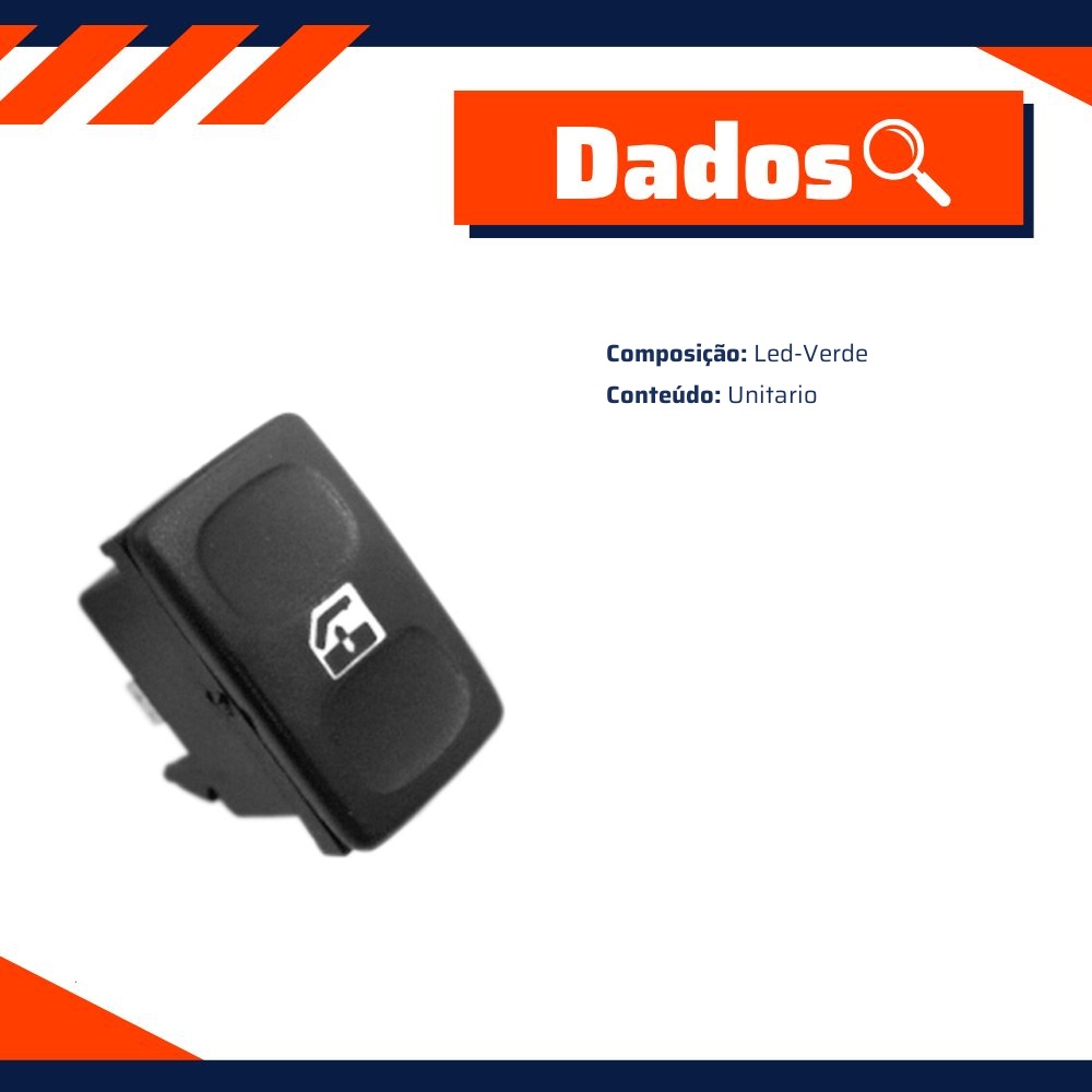 Interruptor do Vidro Elétrico - Universal - 90486