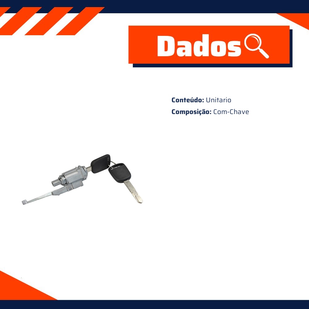 Cilindro de Ignição da Coluna de Direção para Honda City - Universal Automotive - 13027