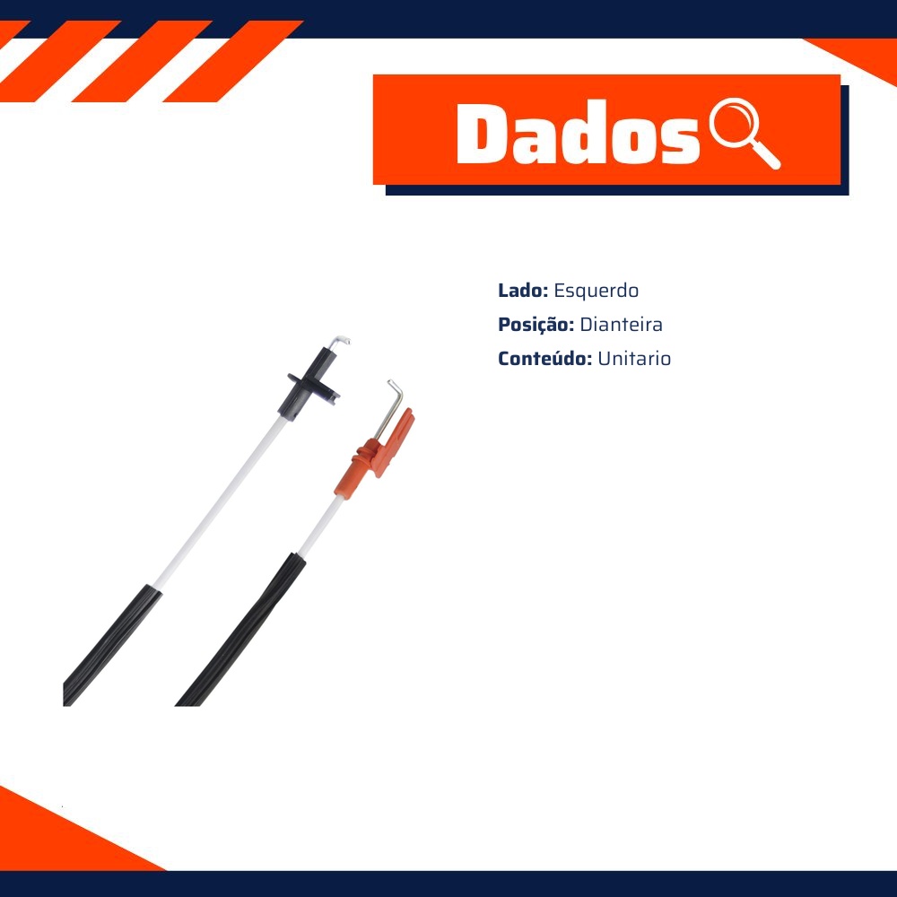Cabo da Fechadura da Porta para Fiat Palio e Strada - Universal Automotive - 71203