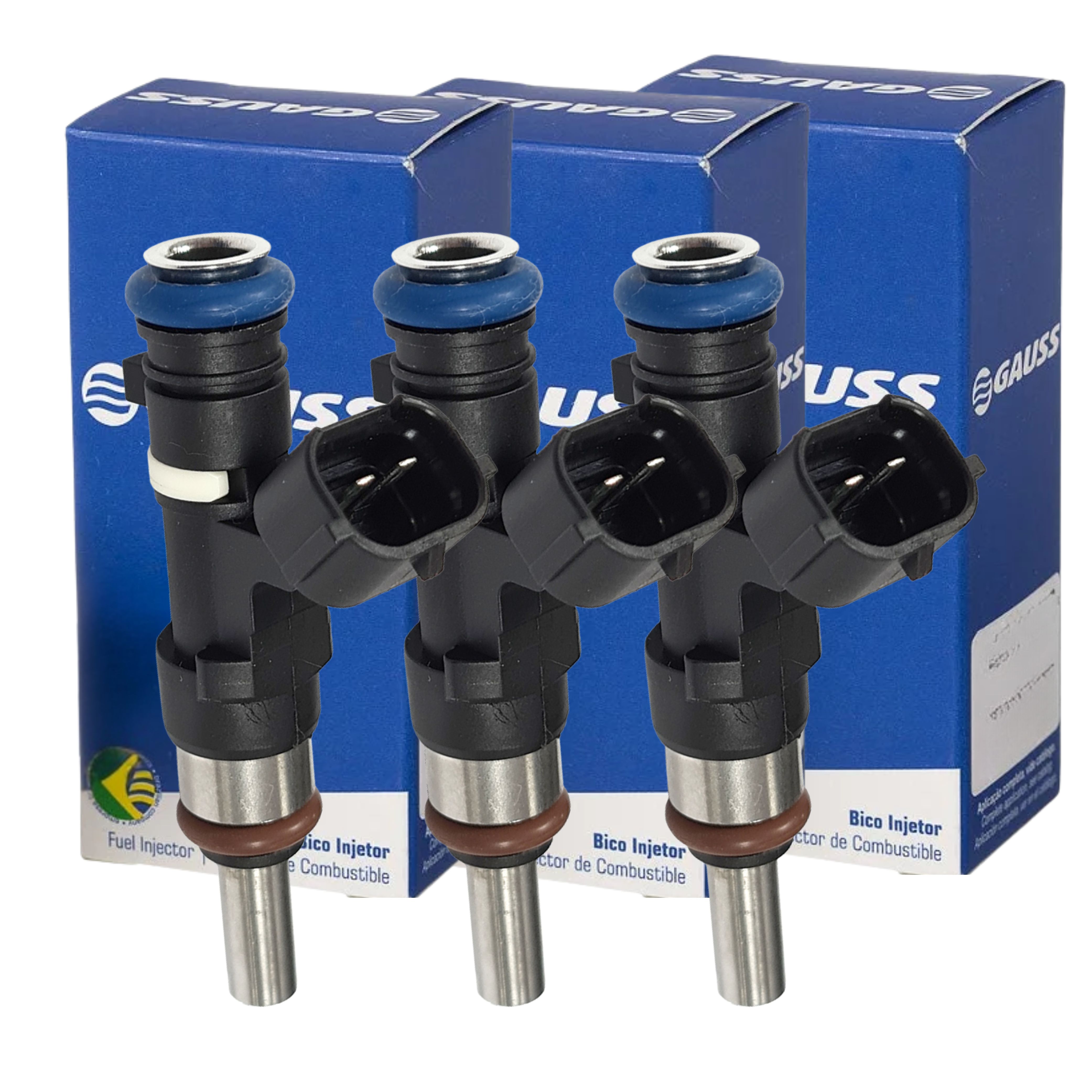 3 Bicos Injetores Kwid Logan Sandero 1.0 12V SCE 2017 a 2025 - Gauss - GI9077