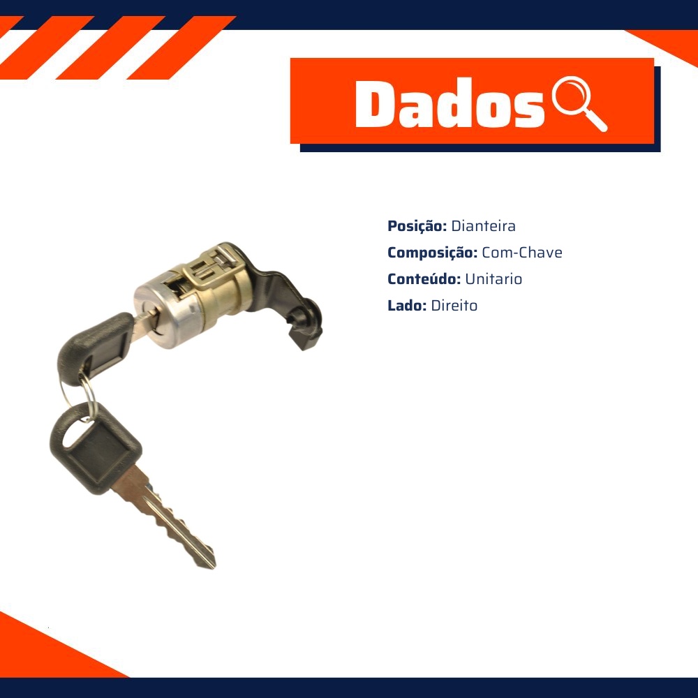 Cilindro da Porta Dianteira para Chevrolet Blazer e S10 - Universal Automotive - 40482