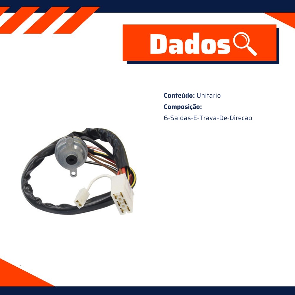 Comutador Elétrico de Ignição e Partida para Ford Del Rey e Del Rey Belina - Universal Automotive - 30320