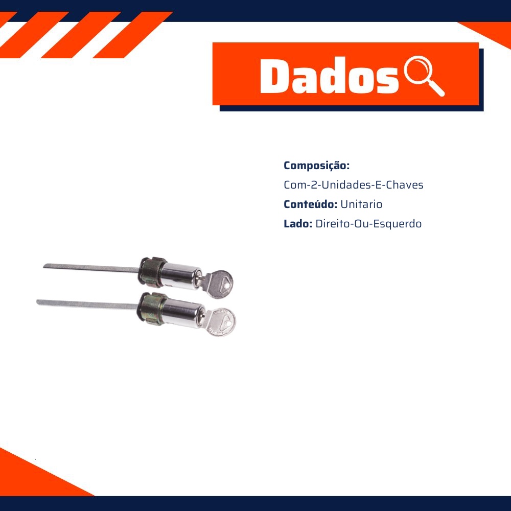 Cilindro da Porta Dianteira para Chevrolet Caravan e Opala - Universal Automotive - 40242