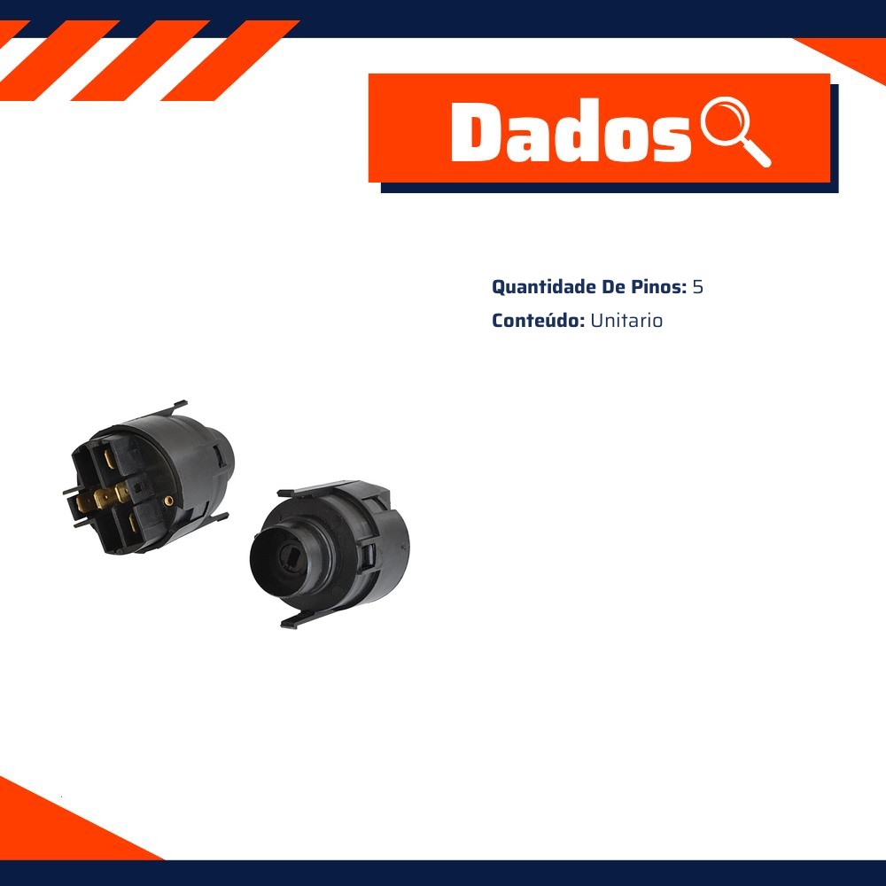 Comutador Elétrico de Ignicao e Partida - Universal - 61253