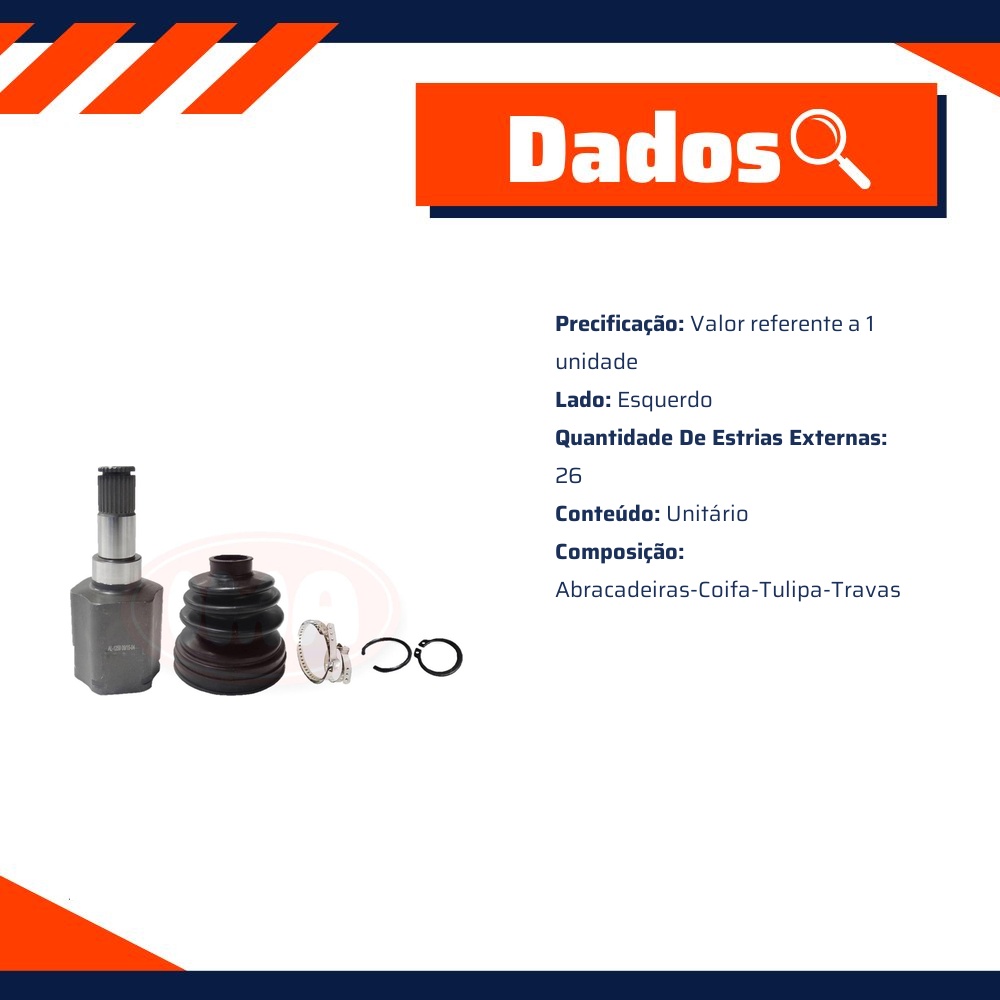 Garfo da Tulipa Esquerdo para Ford Focus e Focus Sedan - IMA - AL-1259