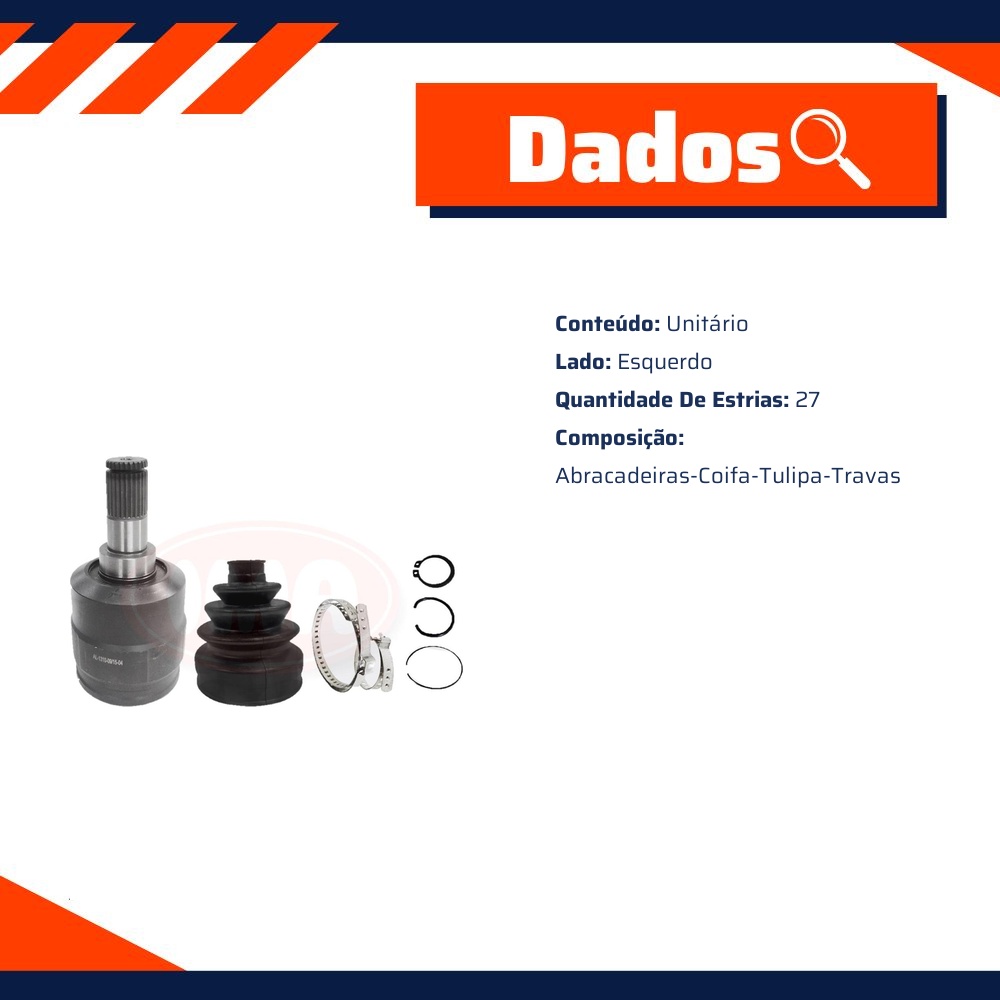 Garfo da Tulipa Esquerdo para Hyundai Tucson e KIA Sportage - IMA - AL-1310