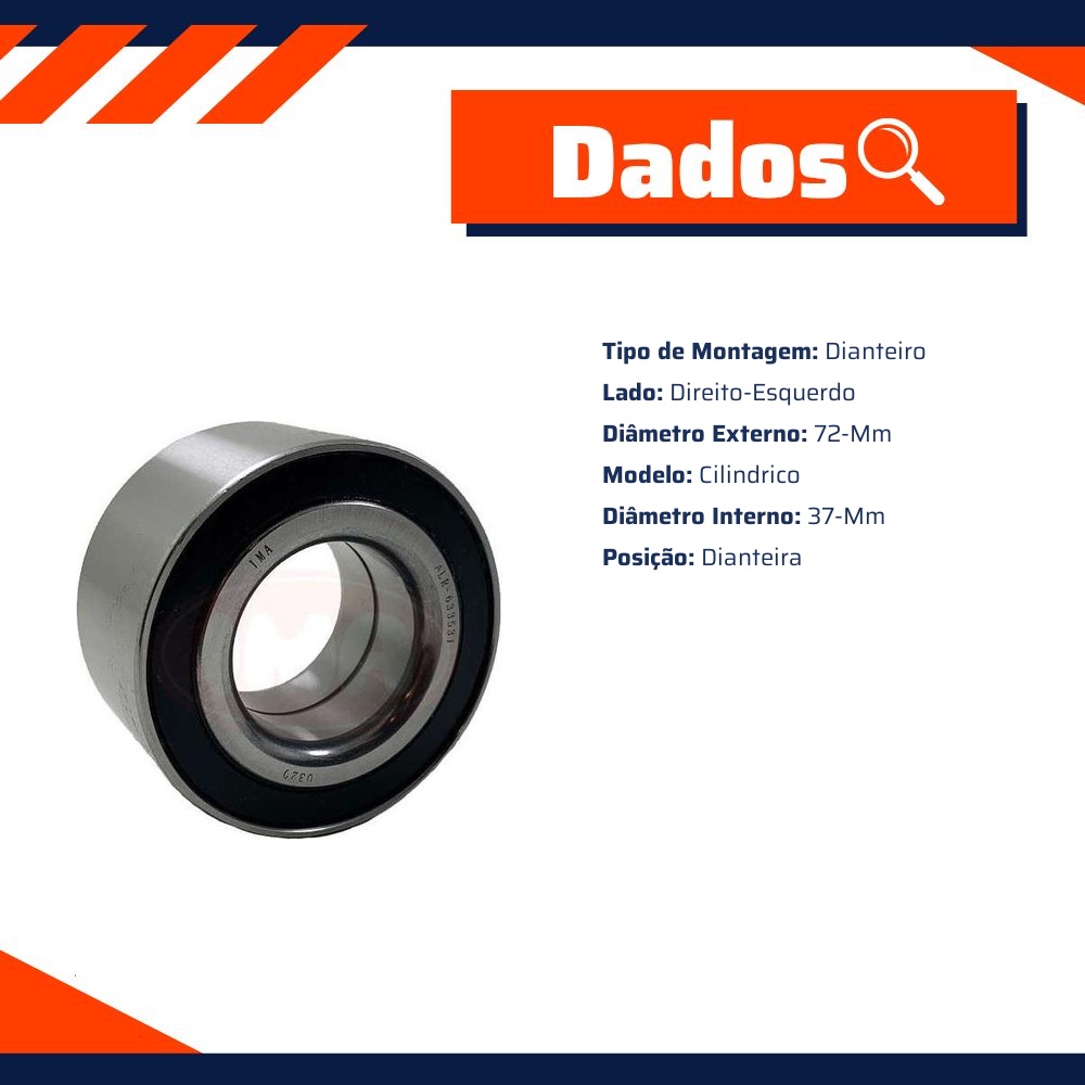 Rolamento de Roda Dianteira - IMA - ALR-633531