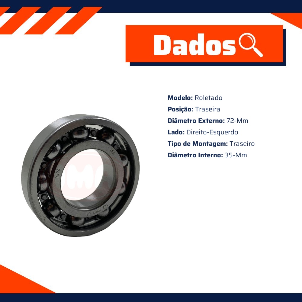 Rolamento de Roda para Volkswagen Kombi - IMA - ALR-6207 C3