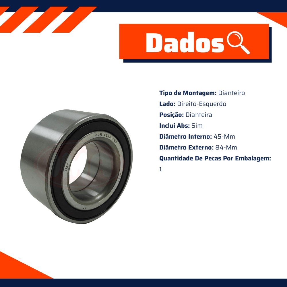 Rolamento de Roda Dianteira com ABS - IMA - ALR-4548 ABS