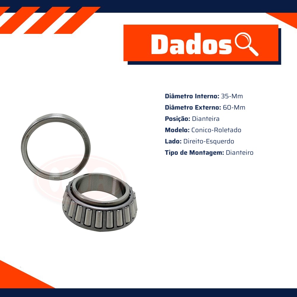 Capa e Rolamento de Roda Dianteira - IMA - ALR-68145/11