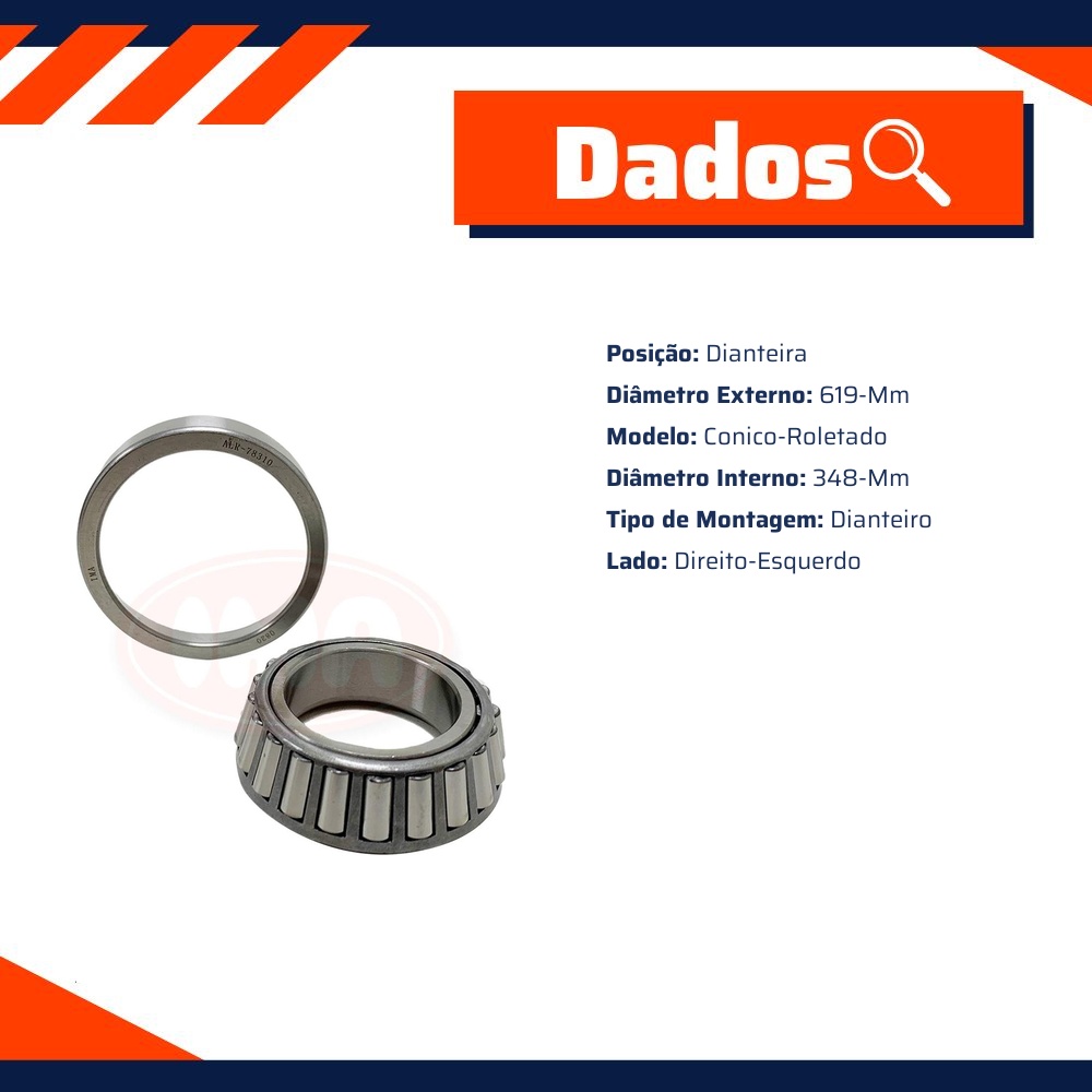 Capa e Rolamento de Roda Dianteira - IMA - ALR-78349/10