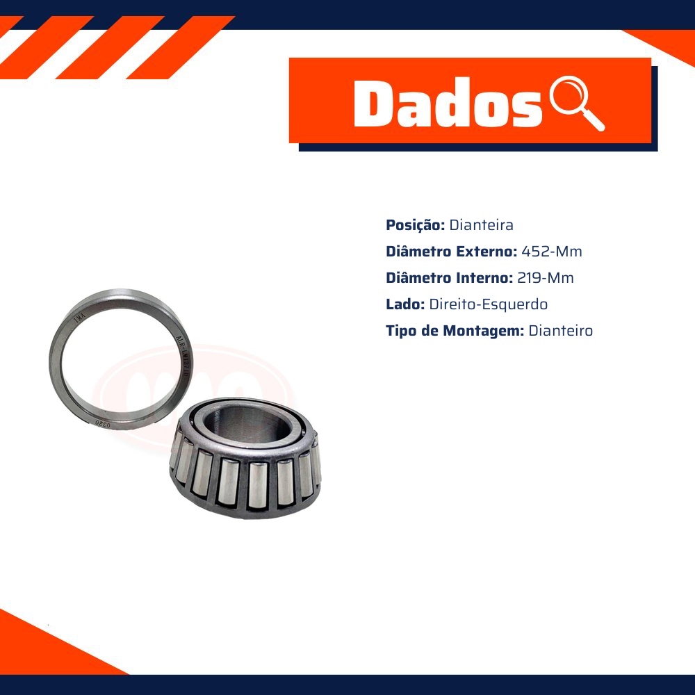 Capa e Rolamento de Roda Dianteira - IMA - ALR-12749/10