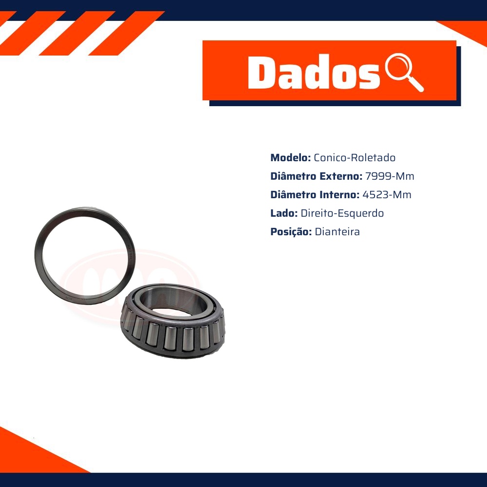Rolamento da Coroa Dianteiro Direito Esquerdo Cônico Roletado para Toyota Bandeirante - IMA - ALR-17887/31