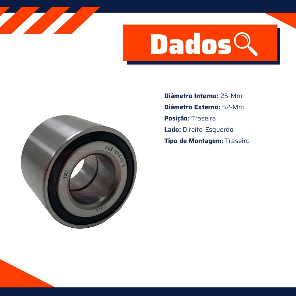 Rolamento de Roda Traseira Roletado - IMA - ALR-40570 R