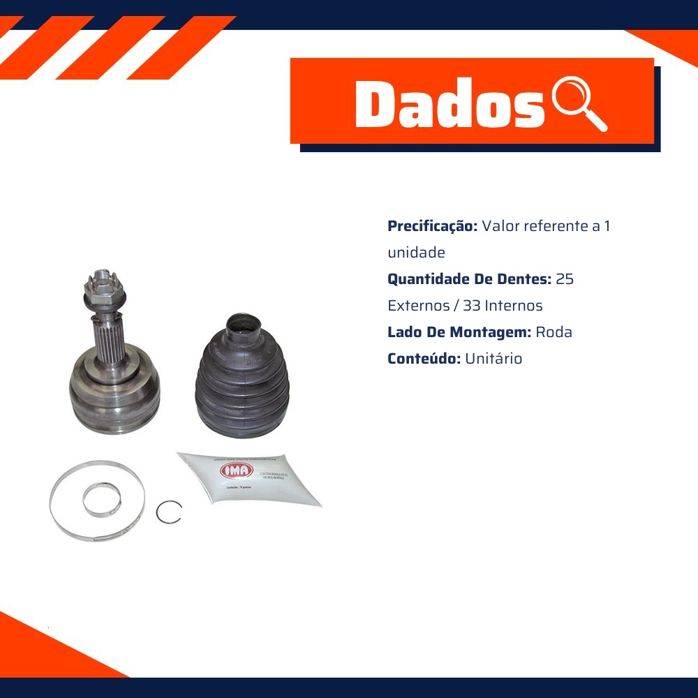 Junta Homocinética Roda para Renault Duster - IMA - AL-1485