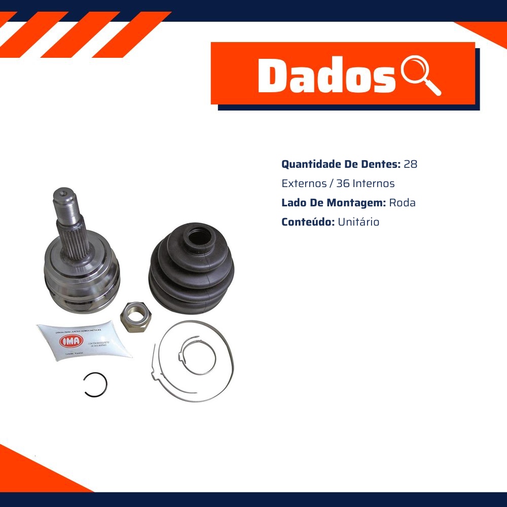Junta Homocinética Roda para Renault Master - IMA - AL-1419