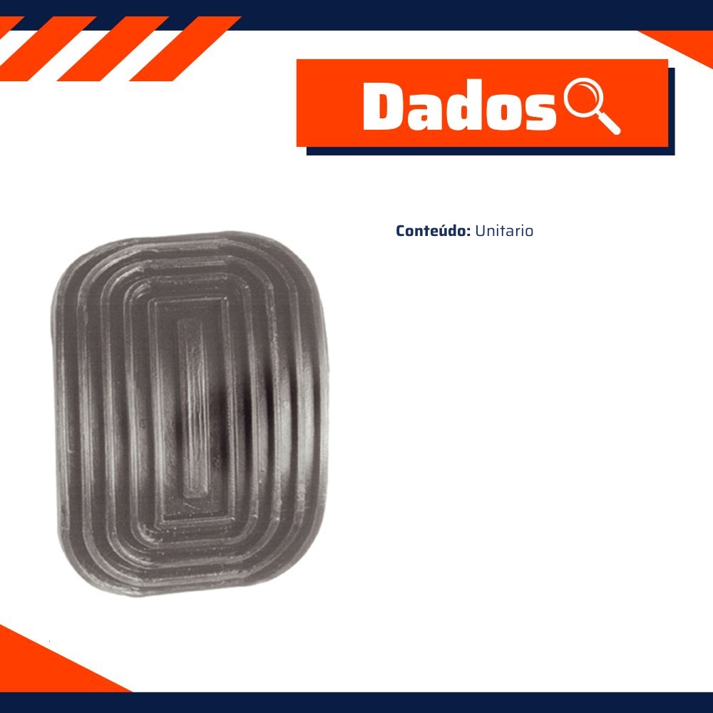 Capa do Pedal de Freio ou de Embreagem para Volkswagen Fusca - Universal Automotive - 20591