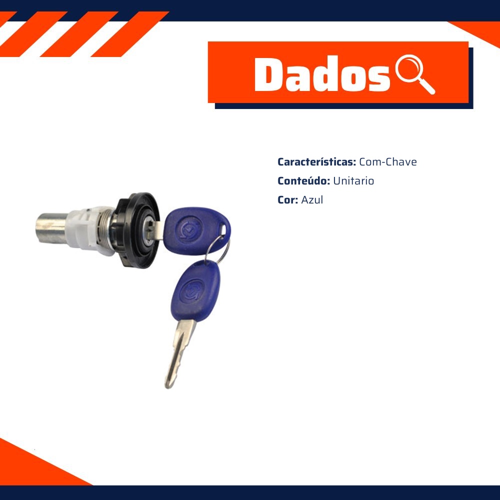 Cilindro do Porta-Malas com Chave para Fiat Palio - Universal Automotive - 60916