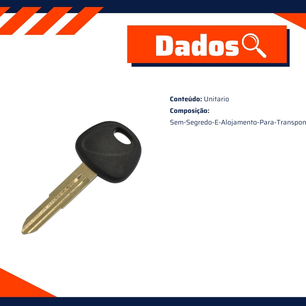 Chave sem Alojamento para Transponder para Hyundai HR e Tucson - Universal Automotive - 15543
