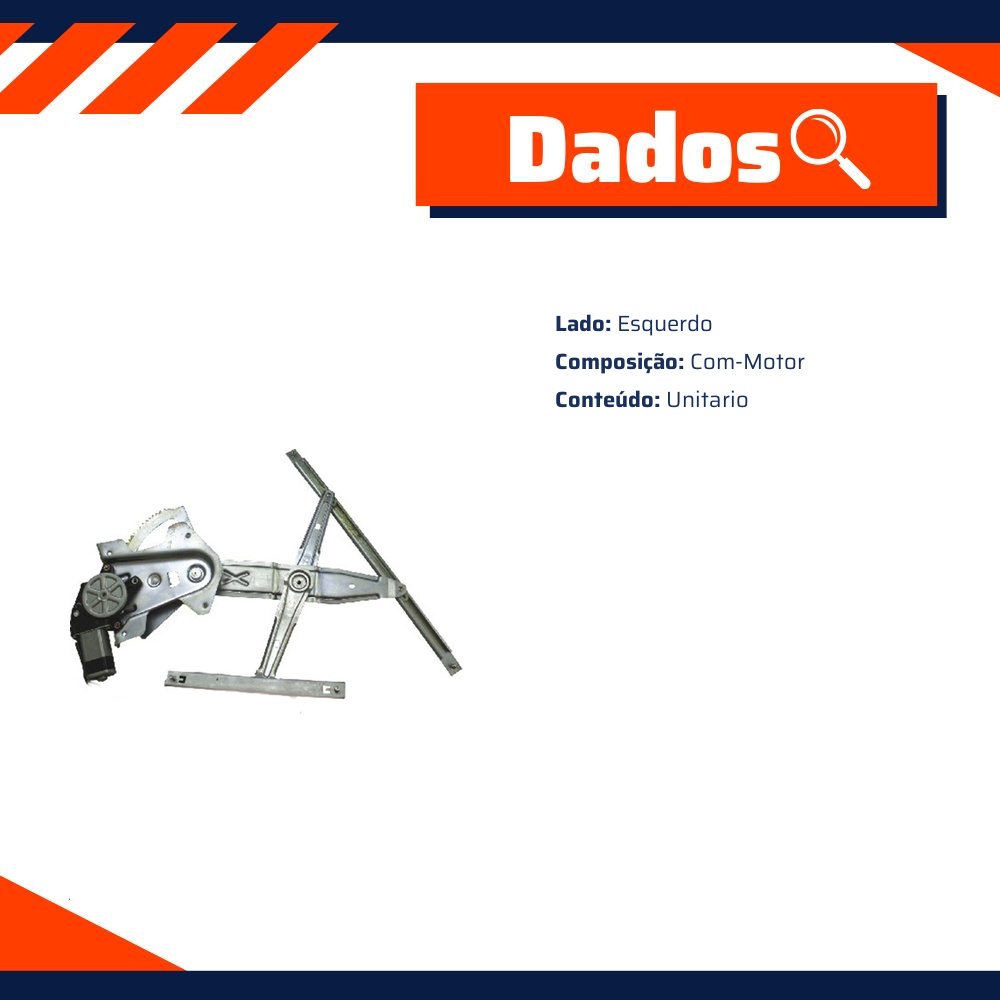 Máquina do Vidro Elétrica da Porta Dianteira para Toyota Hilux - Universal Automotive - 60397
