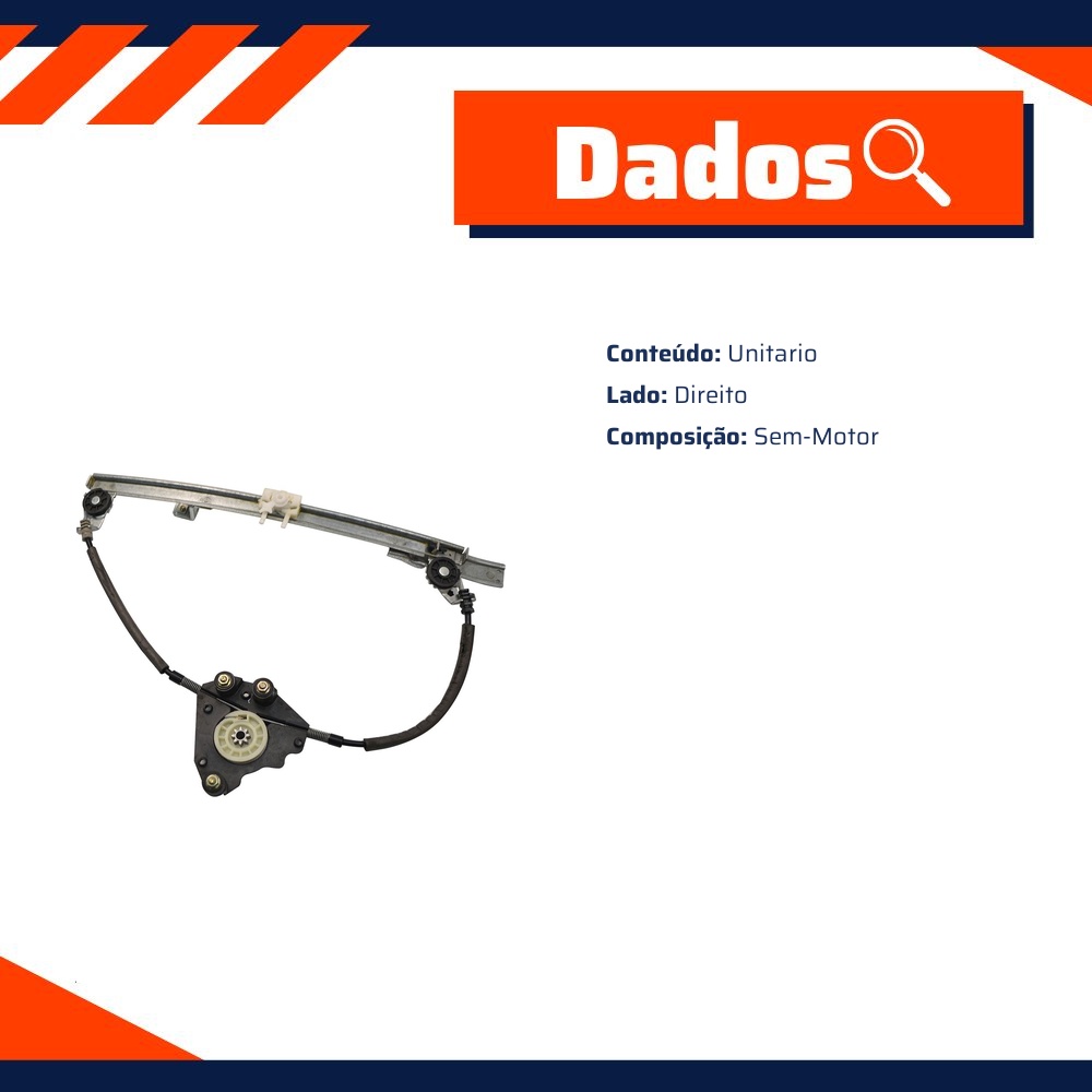 Máquina Elétrica do Vidro para Fiat Marea e Marea Weekend - Universal Automotive - 70074