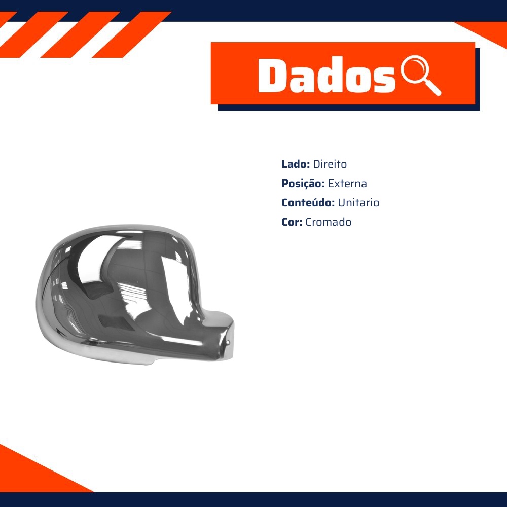 Capa do Espelho Retrovisor para Chevrolet Silverado - Universal Automotive - 41786