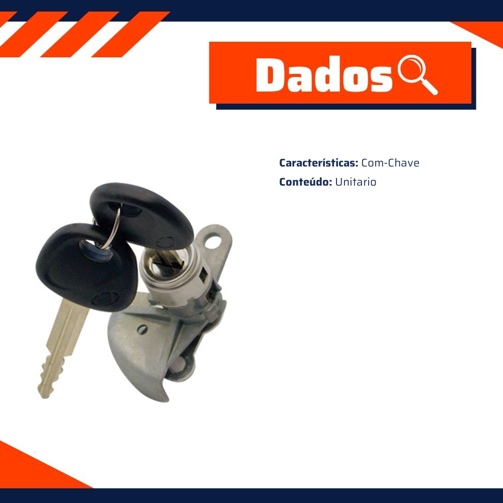 Cilindro da Porta com Chave para Hyundai Tucson - Universal Automotive - 15416