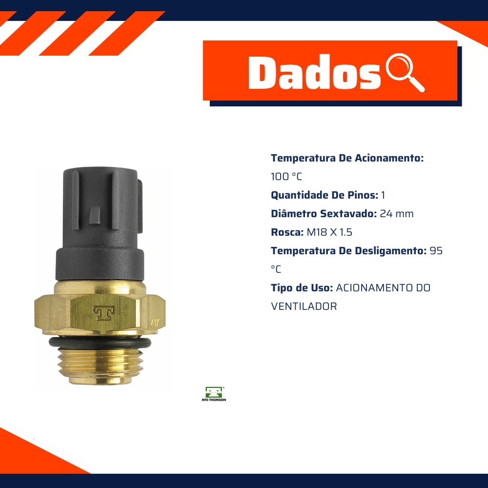 Interruptor Térmico do Radiador - MTE - 883