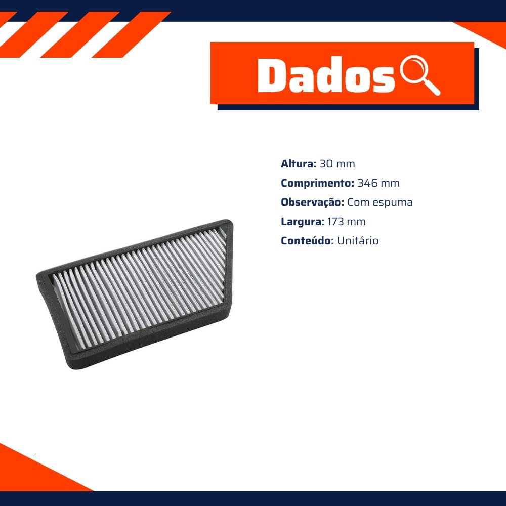 FIltro de Ar Condicionado Cabine com Carvão Ativado - Wega - AKX-35157/C