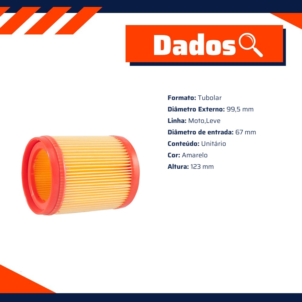 Filtro de Ar para Honda CG 150 - Wega - WR-001