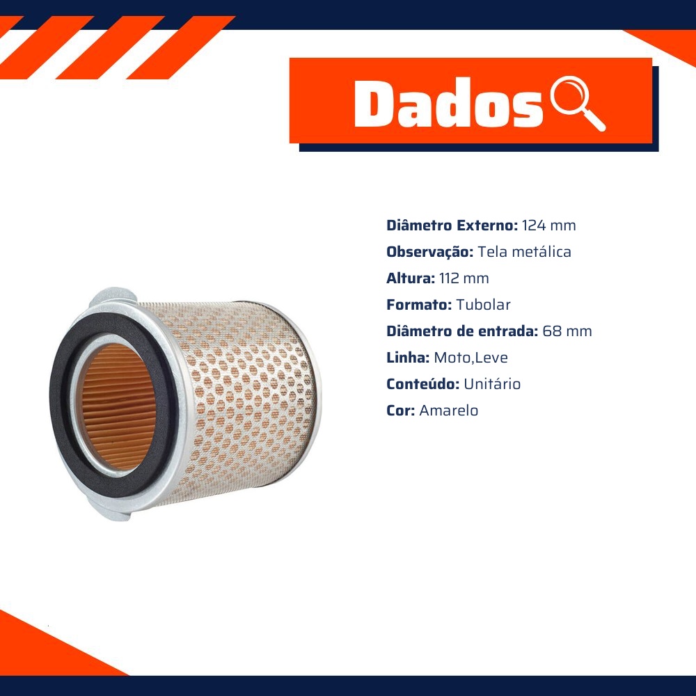 Filtro de Ar para Honda XRE 300 - Wega - WR-005
