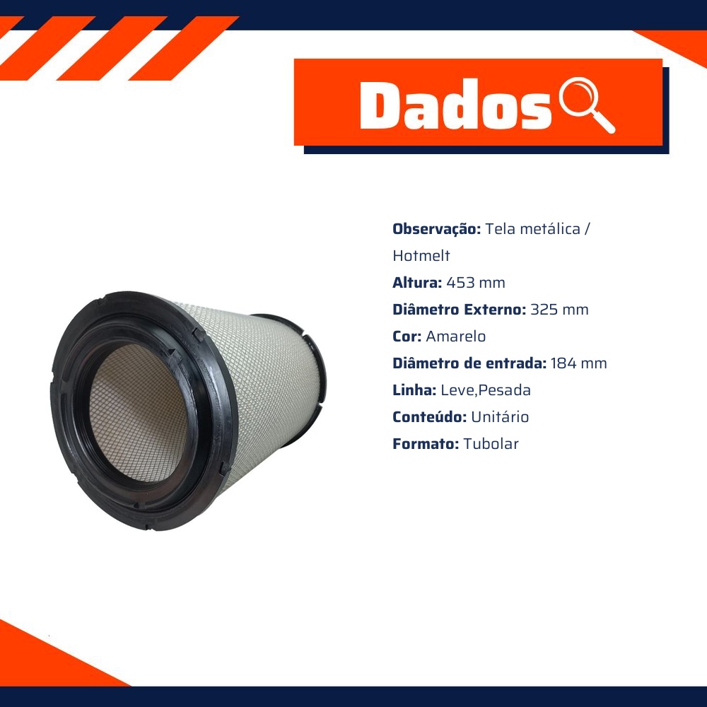 Filtro de Ar do Motor - Wega - WAP-105