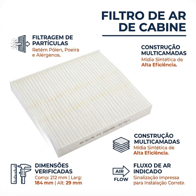 FIltro de Ar Condicionado Cabine - Wega - AKX-1993