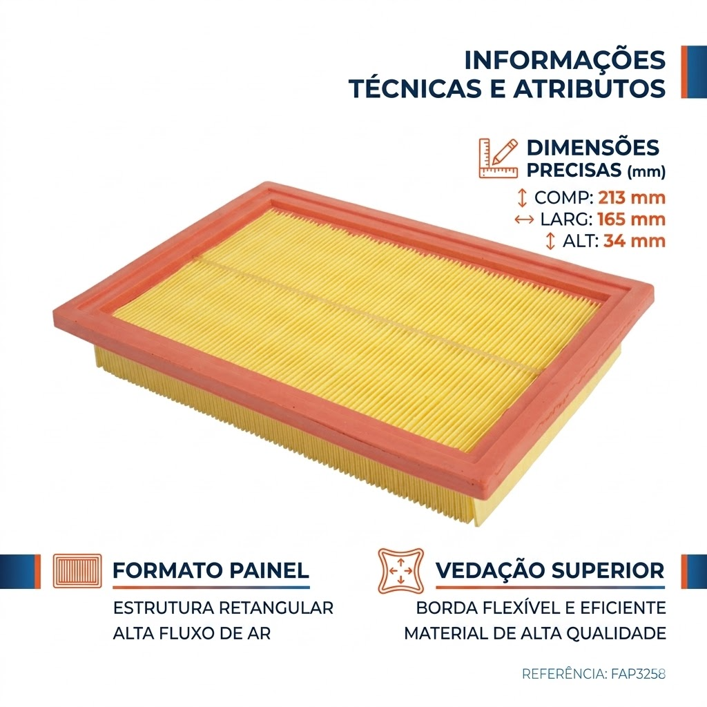 Filtro de Ar para Hyundai Elantra - Wega - FAP-3258