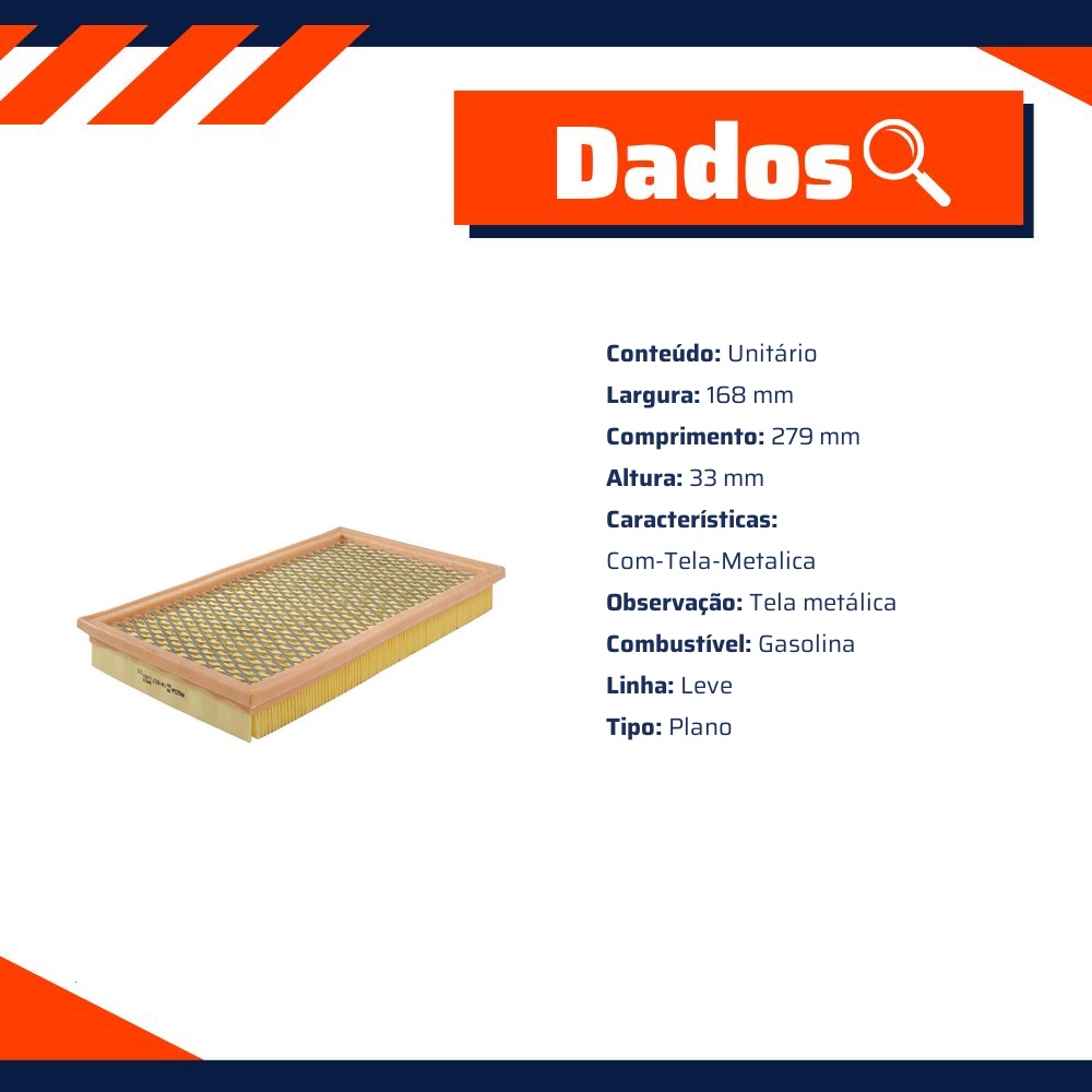 Filtro de Ar do Motor - Wega - FAP-2812