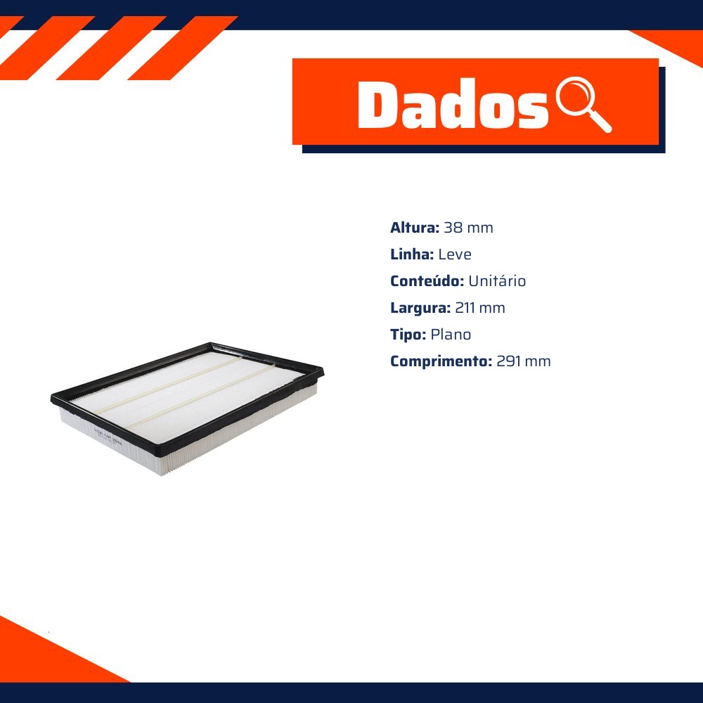 Filtro de Ar para Jeep Cherokee e Grand Cherokee - Wega - FAP-2844
