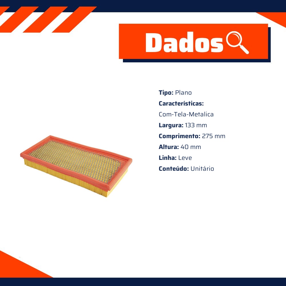 Filtro de Ar do Motor - Wega - FAP-3231
