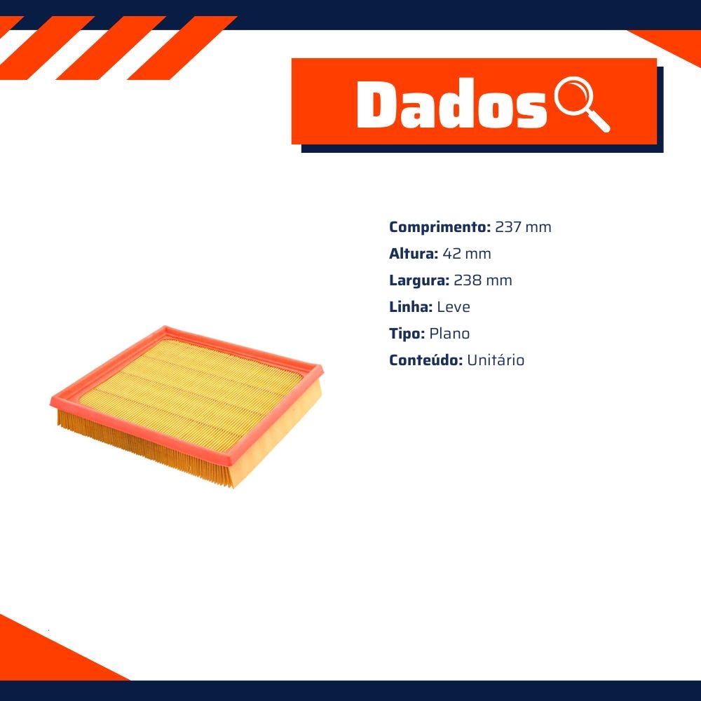 Filtro de Ar do Motor - Wega - FAP-3256