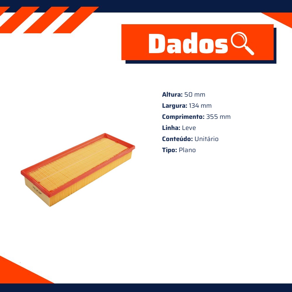 Filtro de Ar do Motor - Wega - FAP-4052
