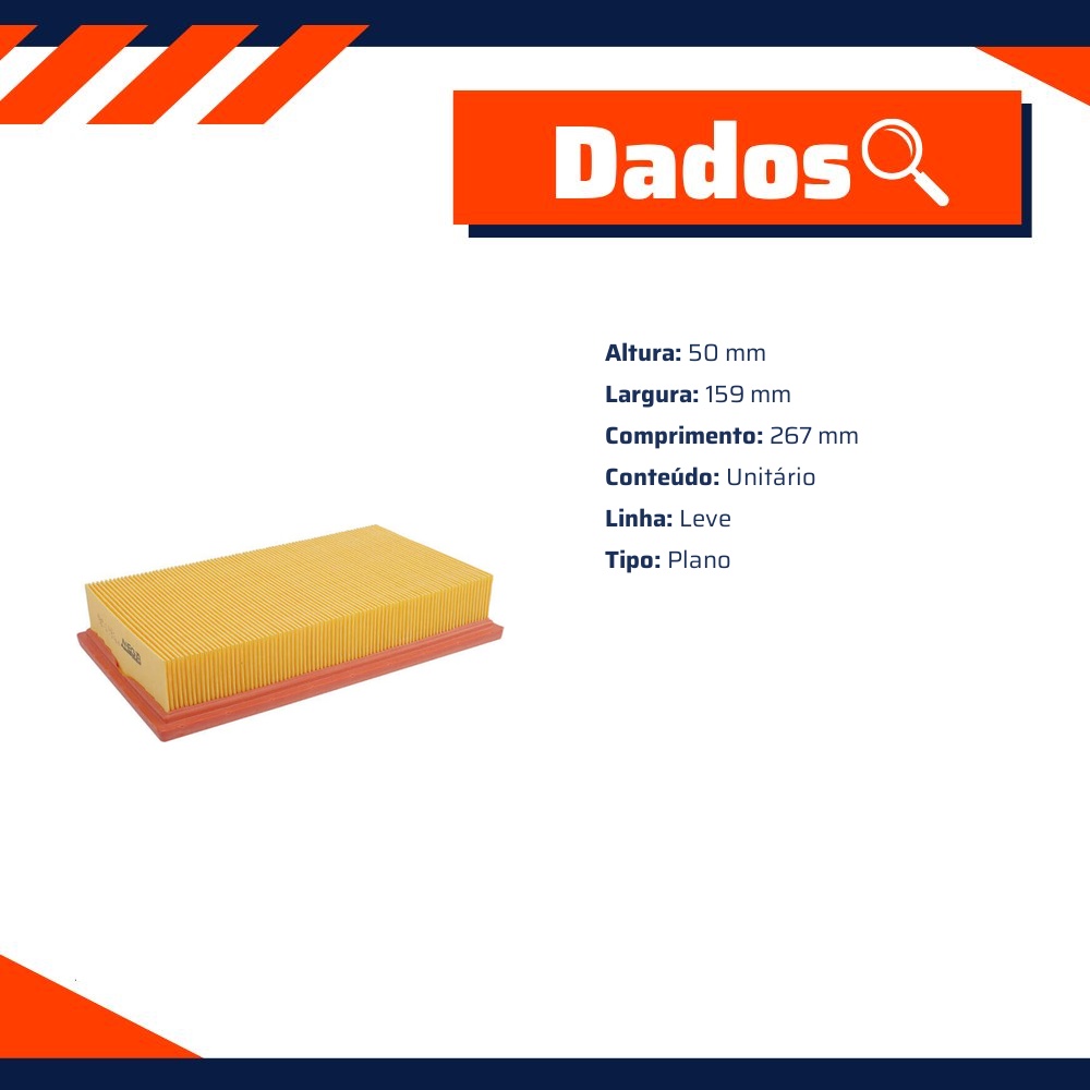Filtro de Ar para Ford Fusion - Wega - FAP-9004
