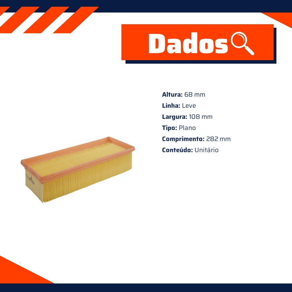 Filtro de Ar do Motor - Wega - FAP-9054